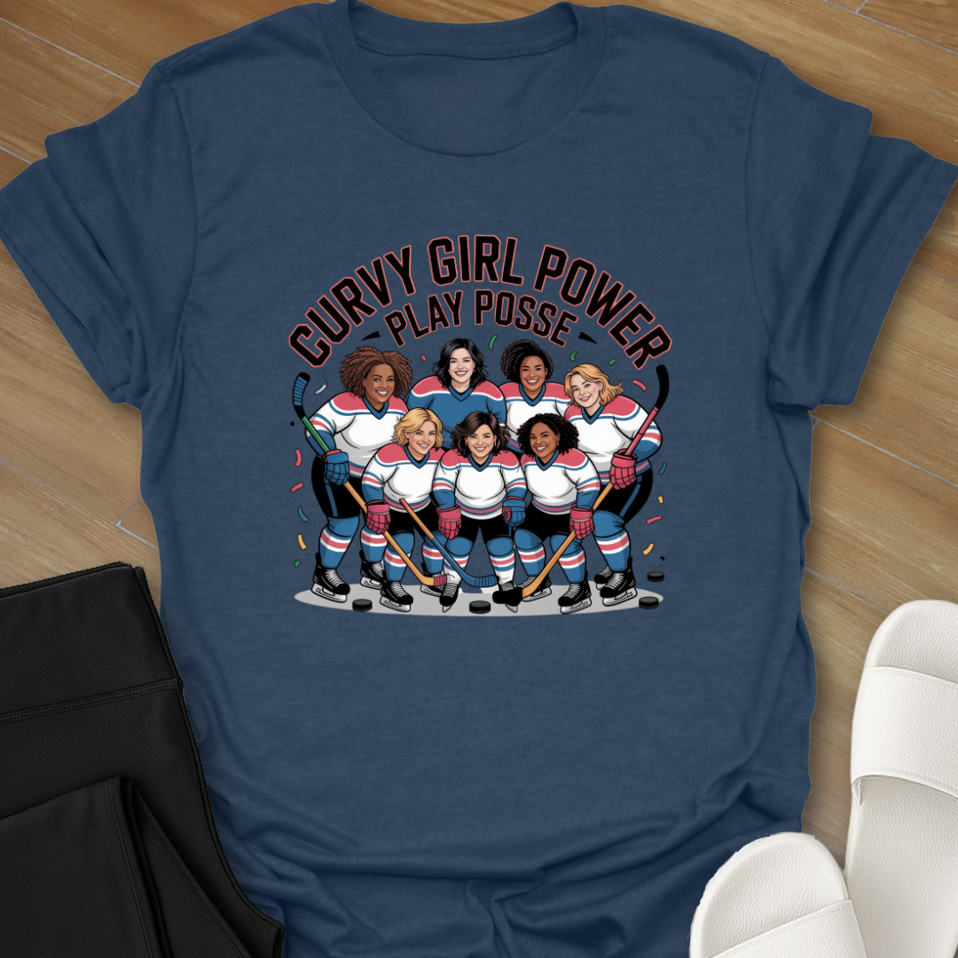 Curvy Girl Power Hockey Posse T-Shirt