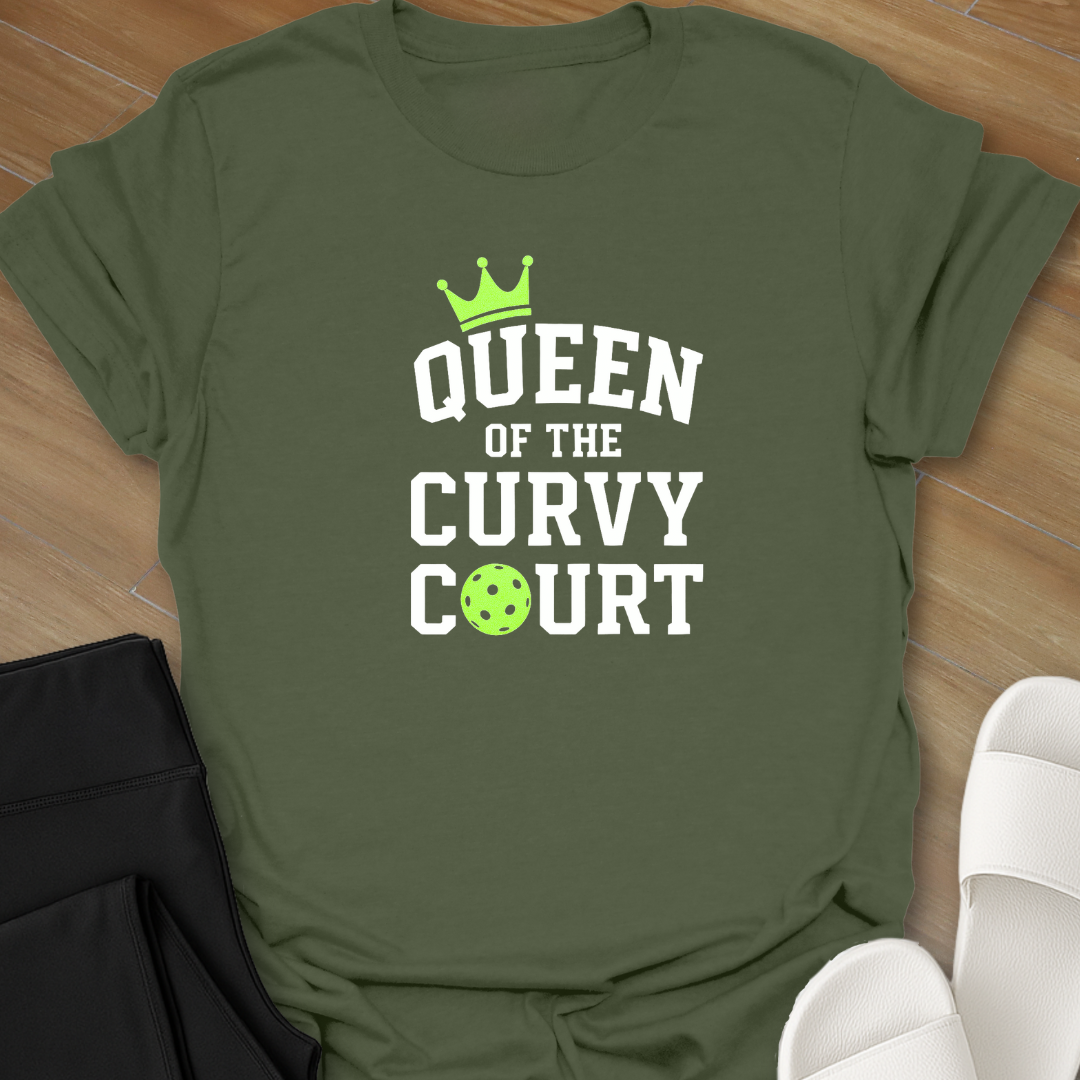 Pickleball: Queen Curvy Court T-Shirt