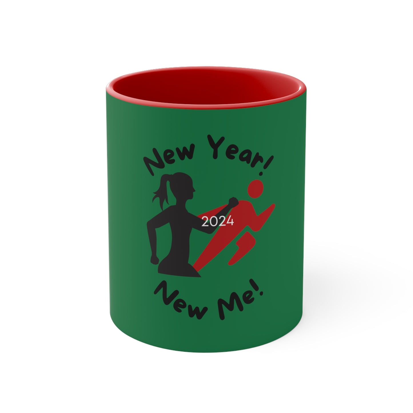 New Year! New Me! Accent Coffee Mug, 11oz Printify