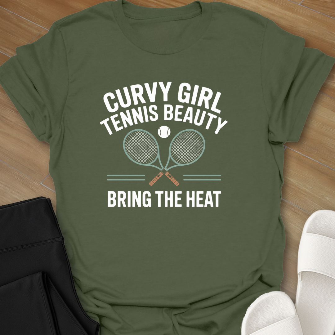 Curvy Girl Tennis Beauty T-Shirt