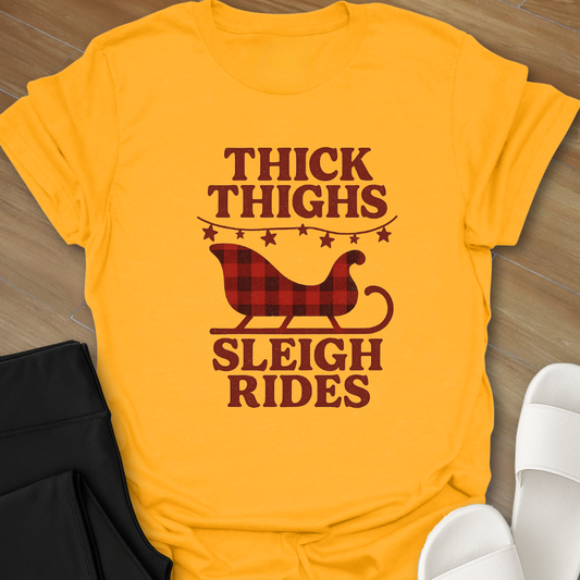 Curvy Girl Sleigh Ride T-Shirt