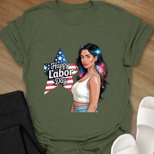 Curvy Girl Stars and Strips T-Shirt