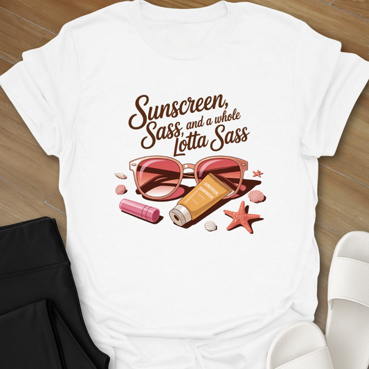 Curvy Sunscreen Sass T-Shirt