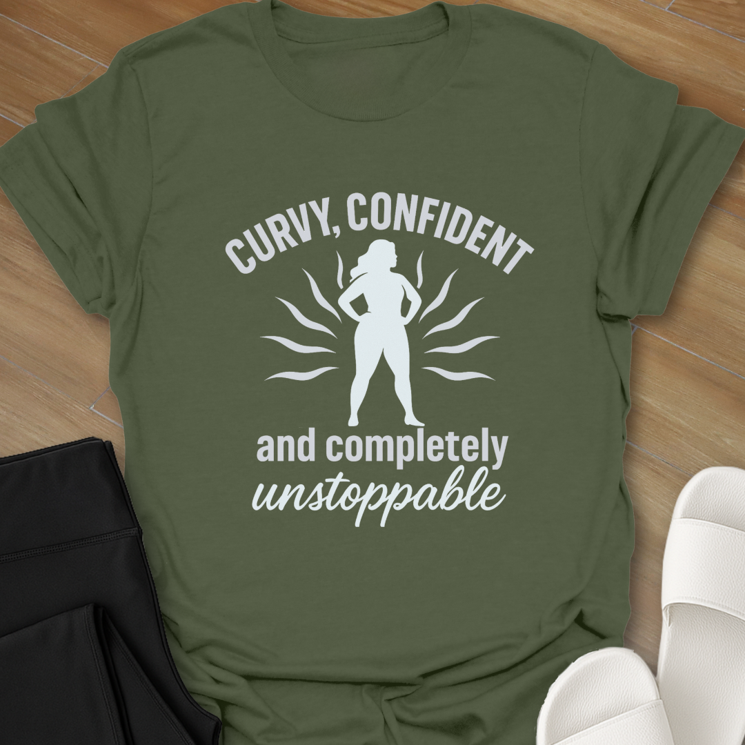 Curvy Girl Completely Unstoppable T-Shirt