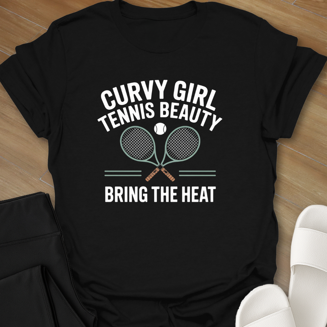 Curvy Girl Tennis Beauty T-Shirt