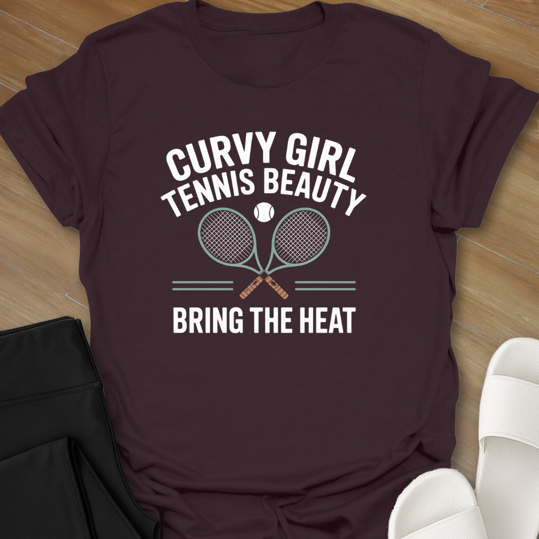 Curvy Girl Tennis Beauty T-Shirt