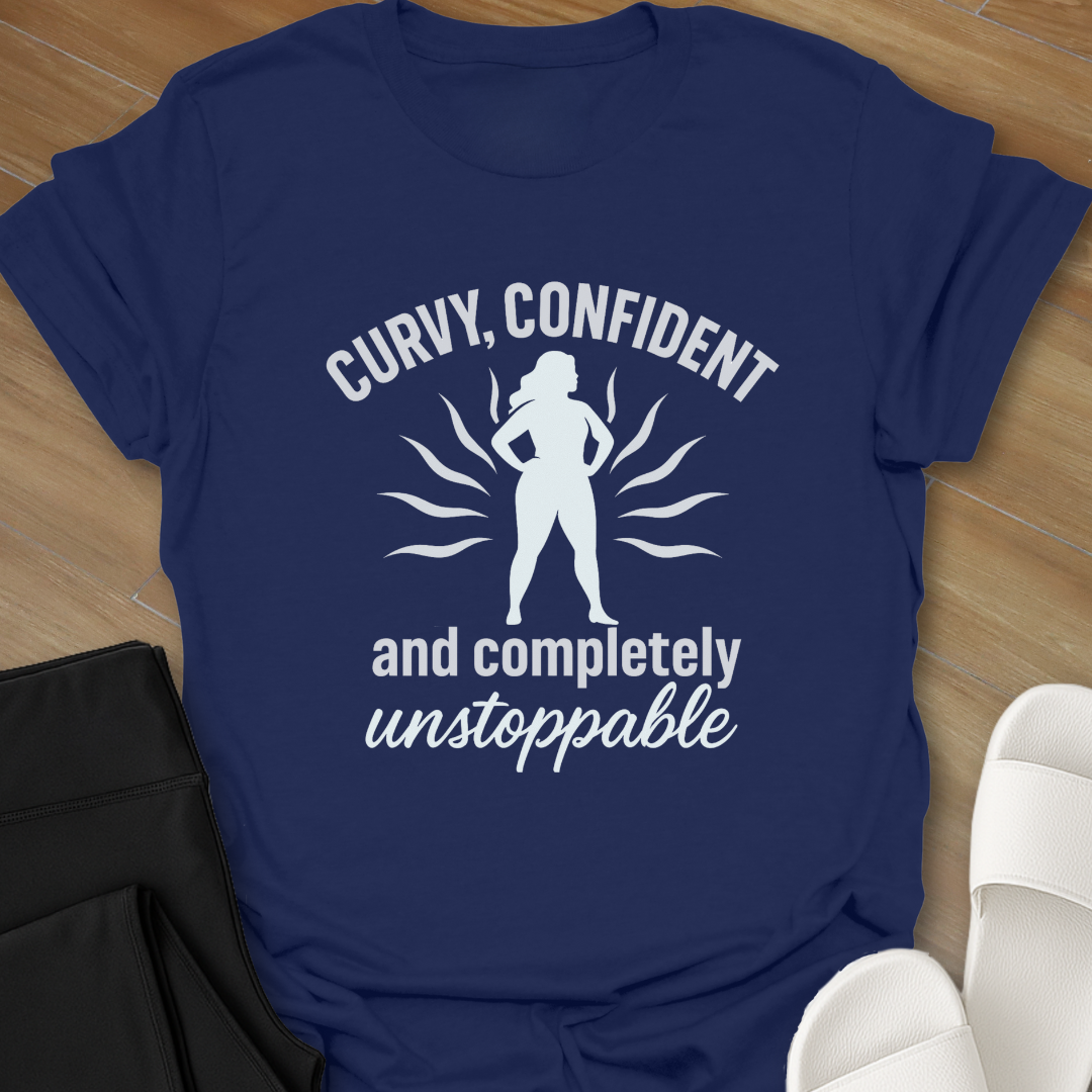 Curvy Girl Completely Unstoppable T-Shirt