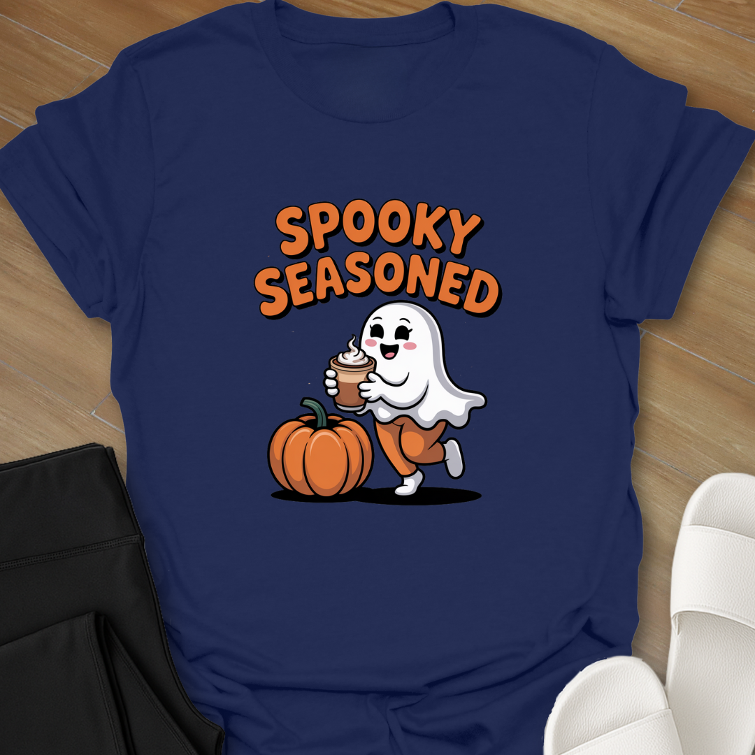 Curvy Ghost Spooky Season T-Shirt