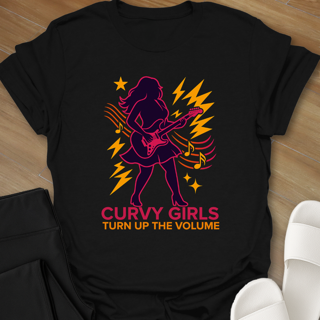 Curvy Girl Turned Up T-Shirt