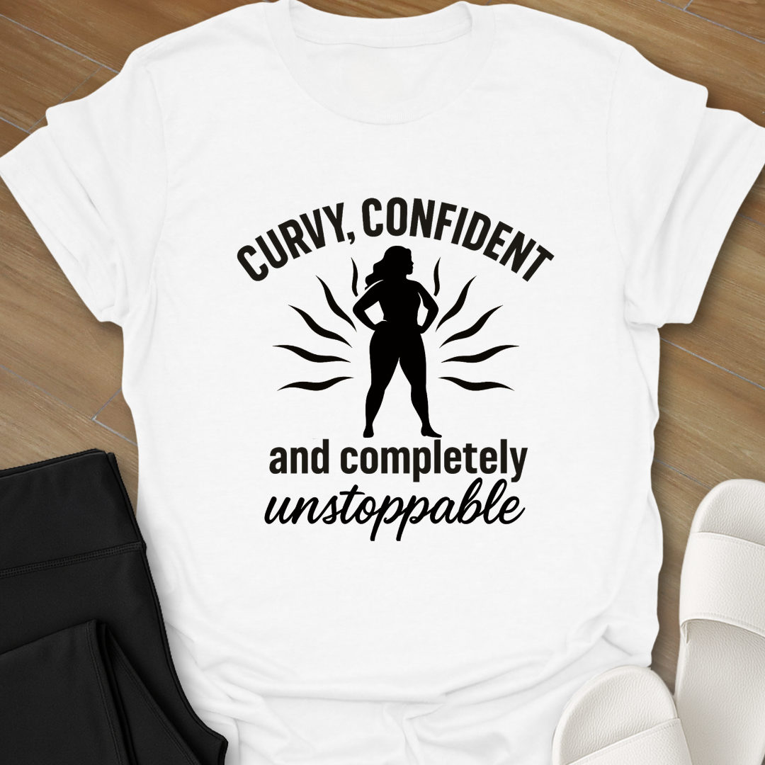 Curvy Girl Completely Unstoppable T-Shirt
