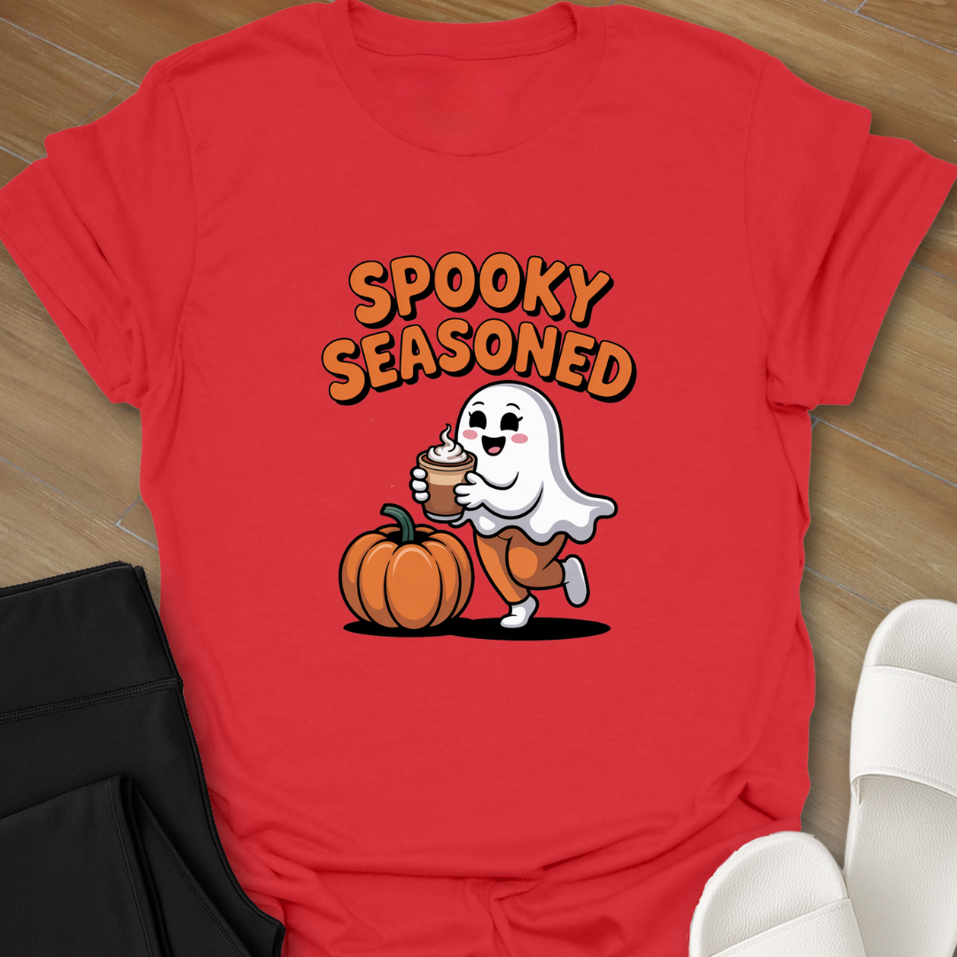 Curvy Ghost Spooky Season T-Shirt
