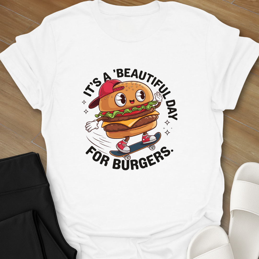 'Beautiful Day' For Burgers T-Shirt