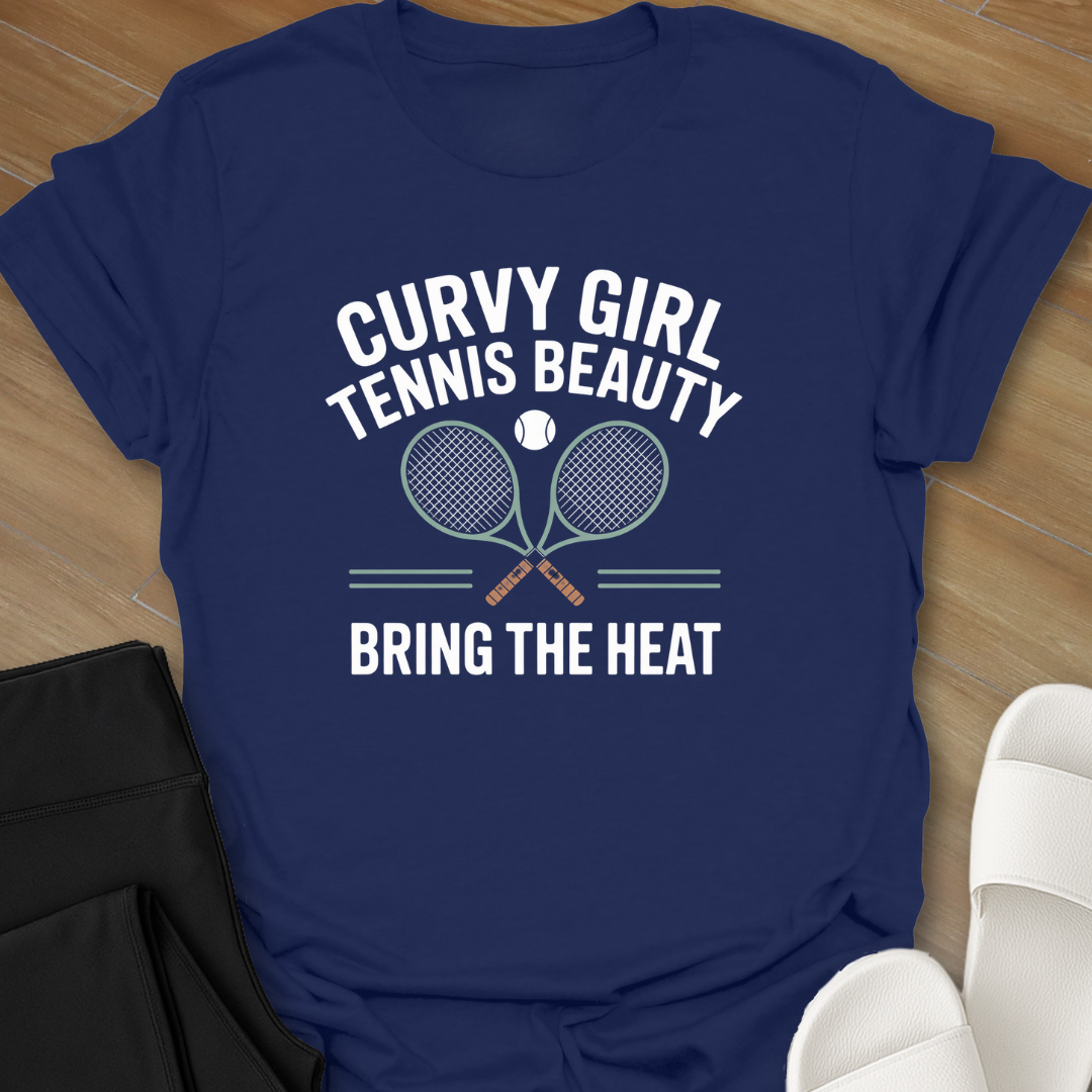 Curvy Girl Tennis Beauty T-Shirt