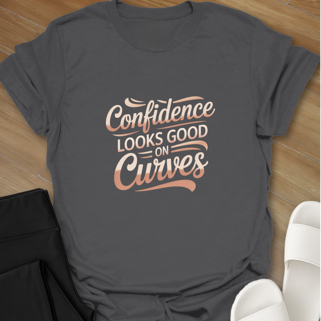 Confidence looks good on Curves  T-Shirt