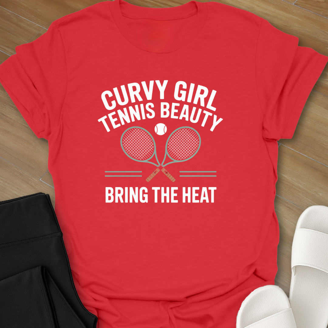 Curvy Girl Tennis Beauty T-Shirt