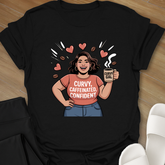 Curvy, Caffeinated, Confident T-Shirt