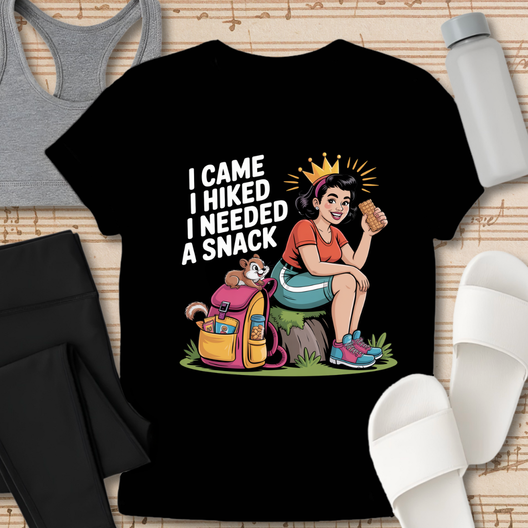 Curvy Girl Hiking Snack T-Shirt
