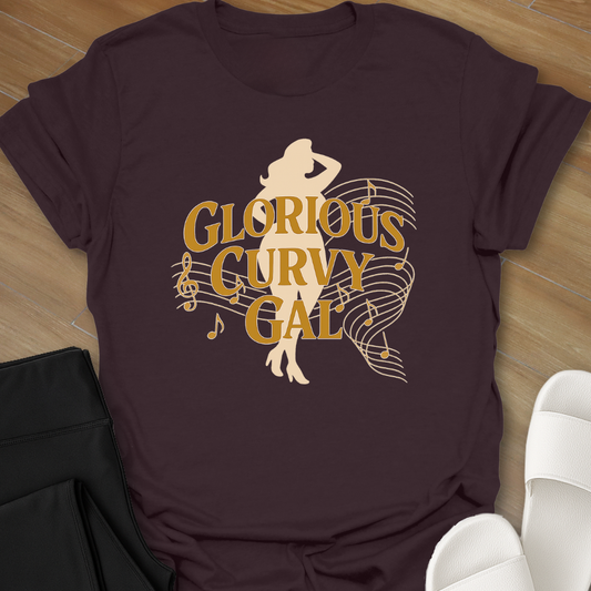 Glorious Curvy Gal Silhouette T-Shirt