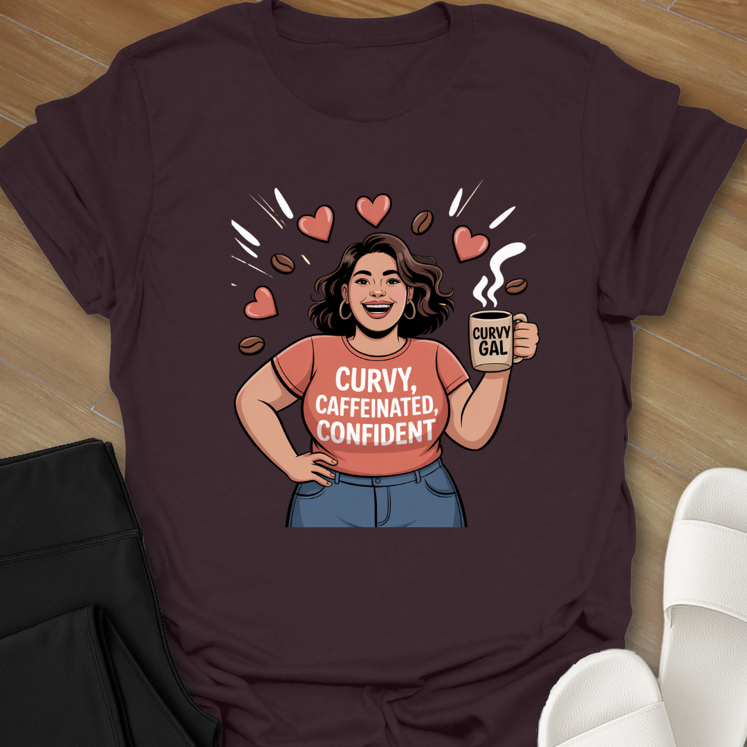 Curvy, Caffeinated, Confident T-Shirt