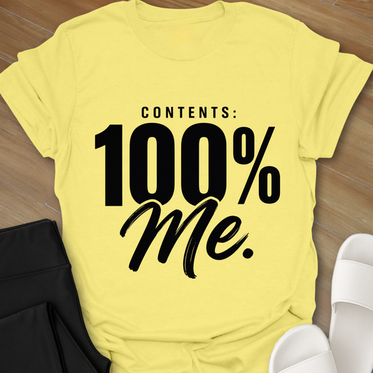 Contents: 100% Me. T-Shirt