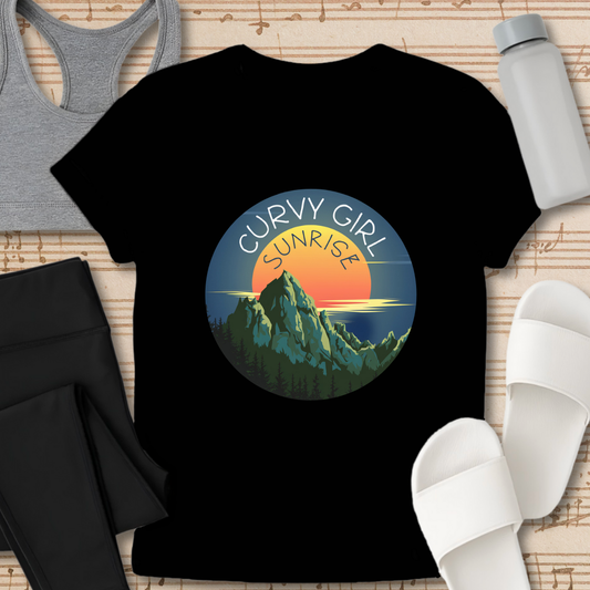 Curvy Girl Sunrise T-Shirt