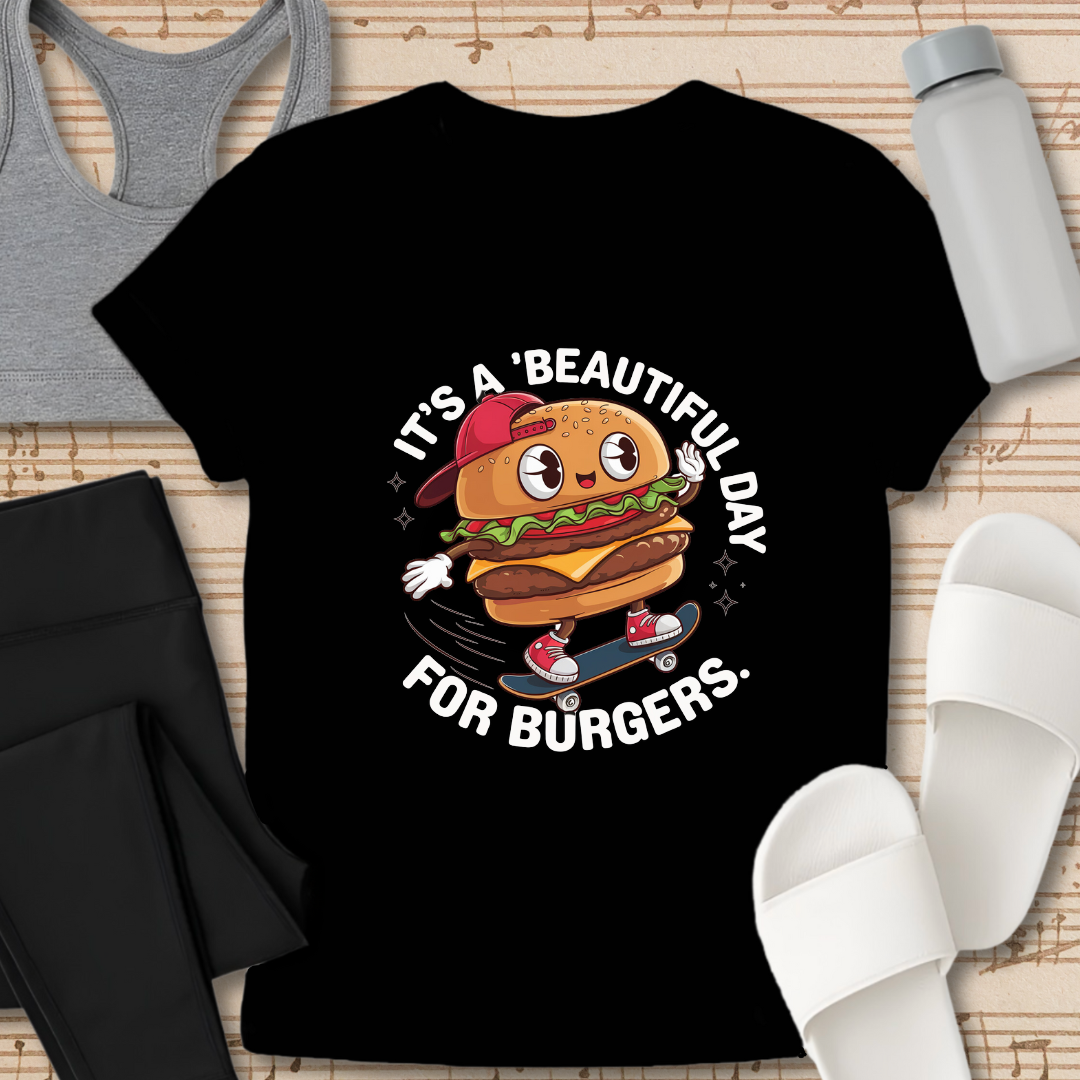 'Beautiful Day' For Burgers T-Shirt