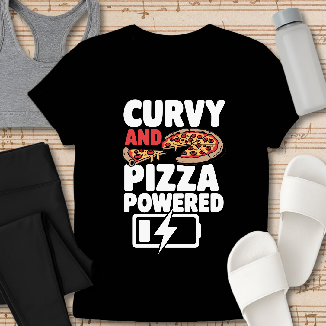 Curvy and Pizza Powered T-Shirt