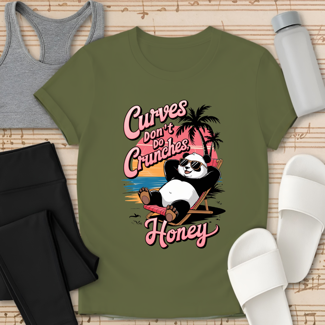 Curves Don't Do Crunches Honey T-Shirt
