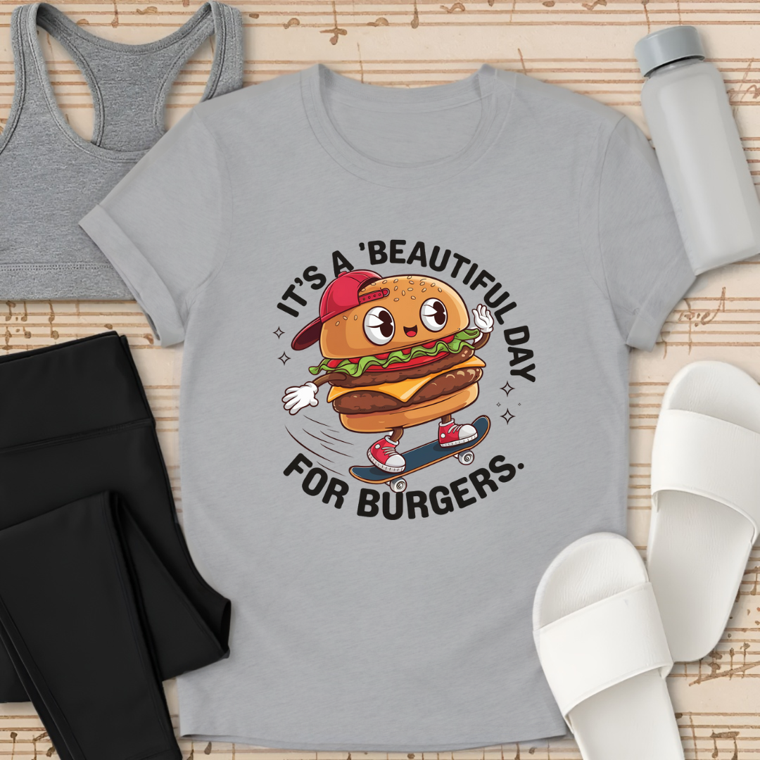 'Beautiful Day' For Burgers T-Shirt