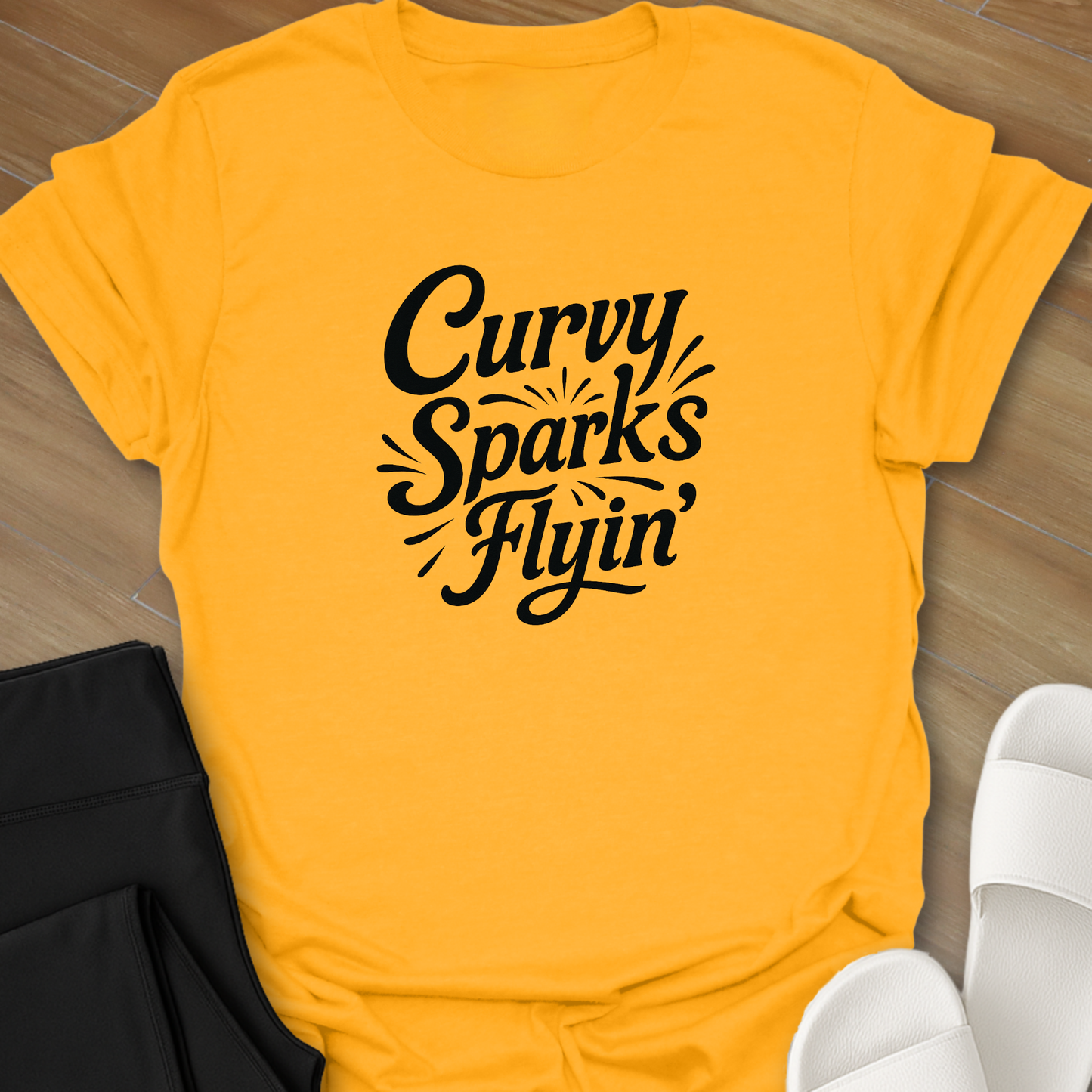 Curvy Sparks Flyin' T-Shirt