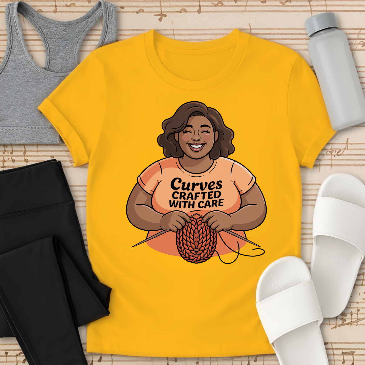 Curves Crafted with Care T-Shirt