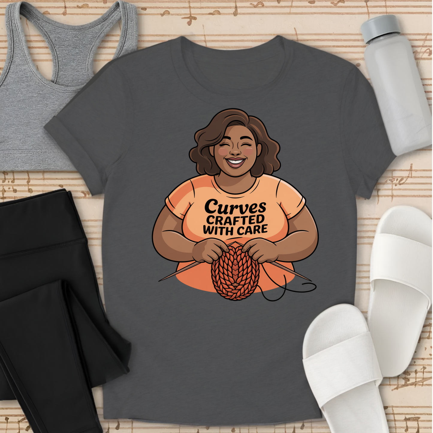 Curves Crafted with Care T-Shirt