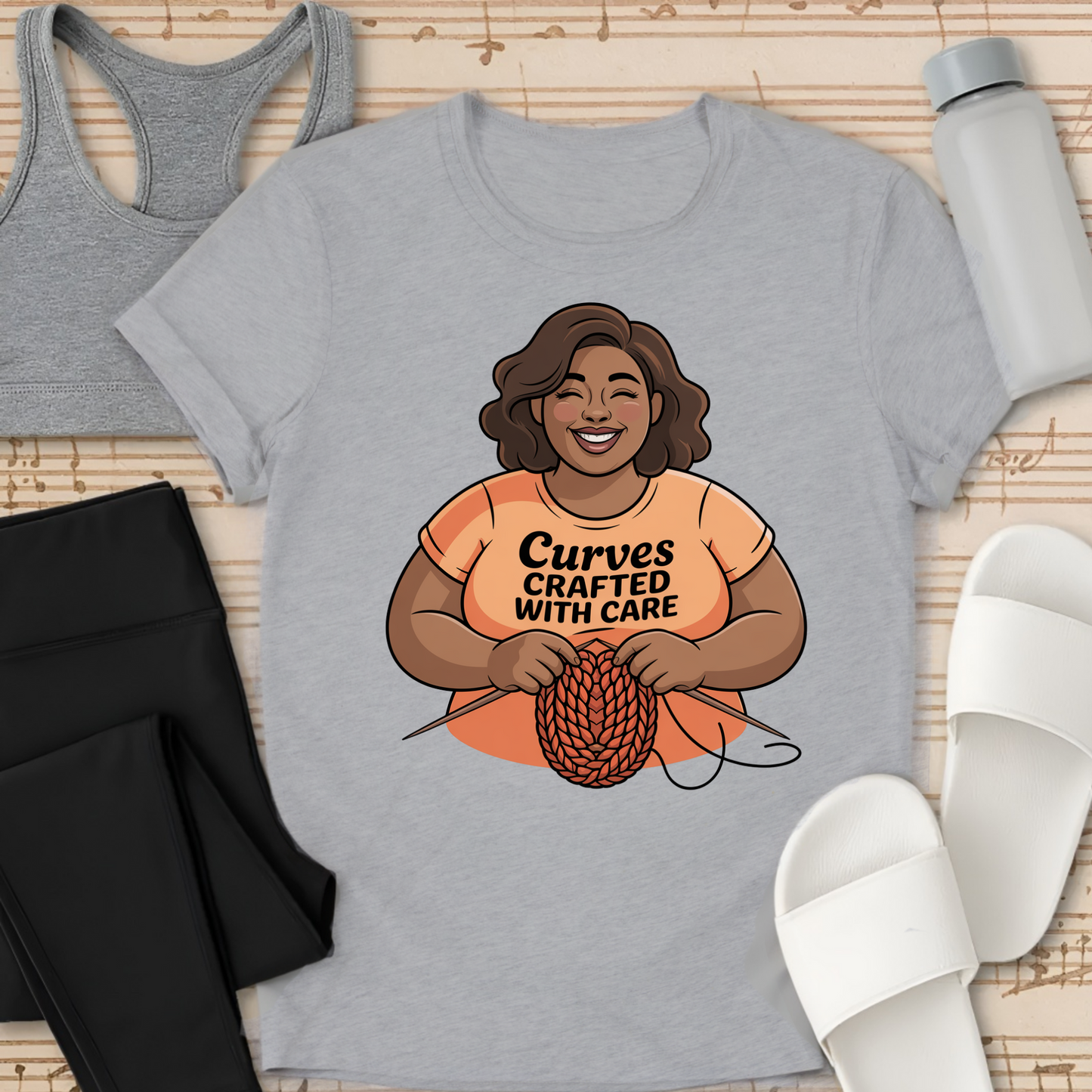 Curves Crafted with Care T-Shirt