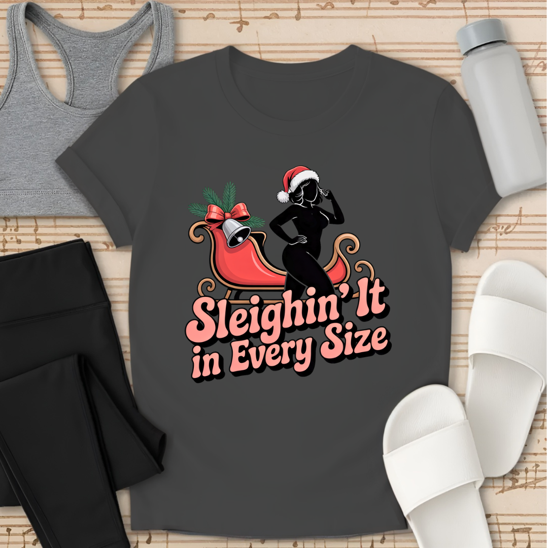 Curvy Girl Sleighin' It T-Shirt