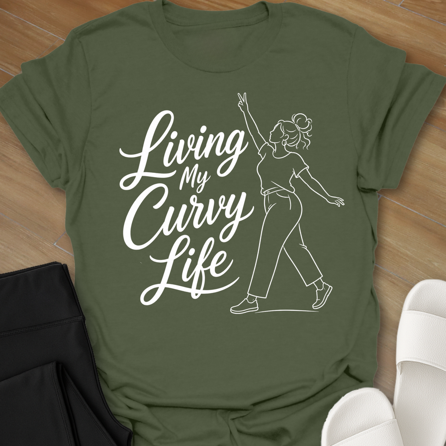 Living My Curvy Life - "V" T-Shirt