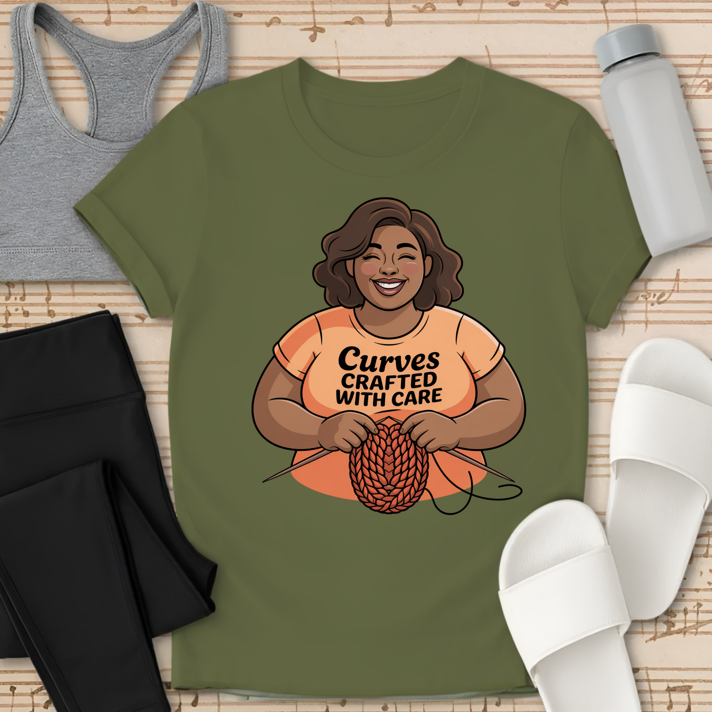 Curves Crafted with Care T-Shirt