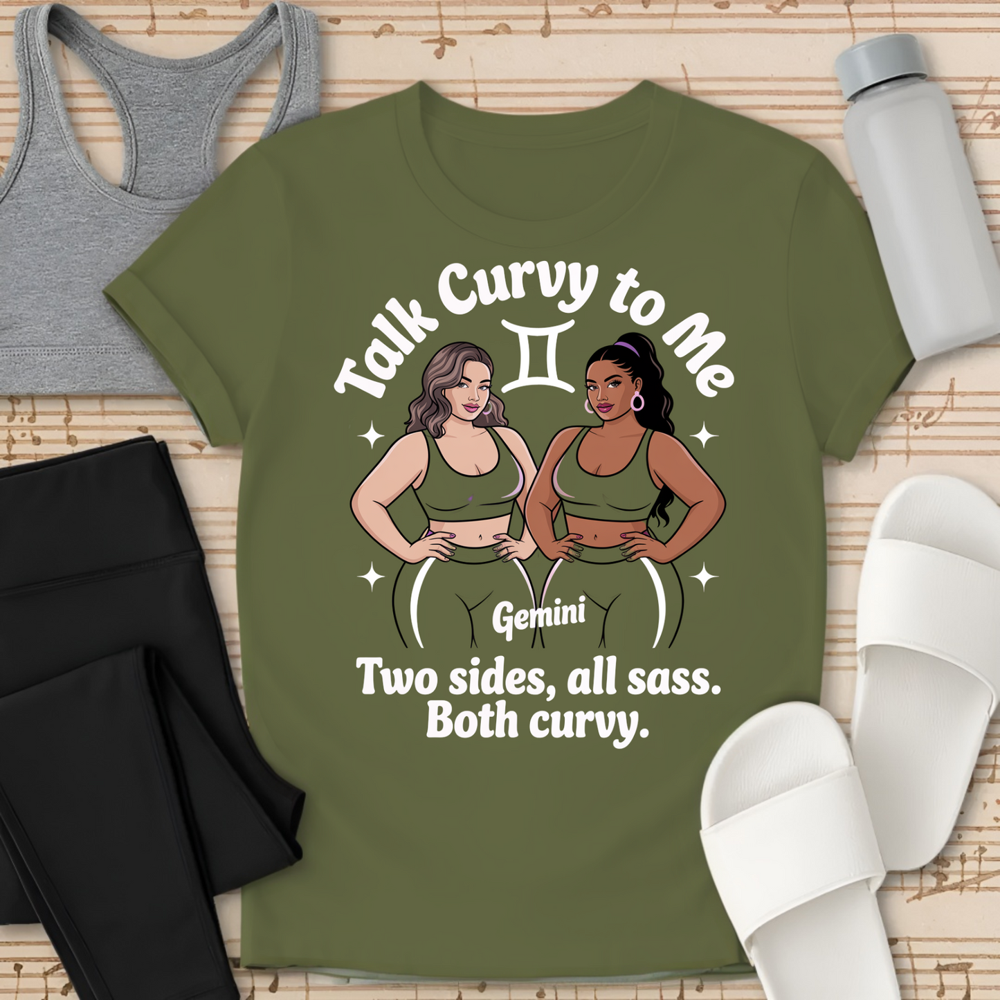 GEMINI - Two Sides Both Curvy T-Shirt