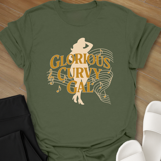 Glorious Curvy Gal Silhouette T-Shirt