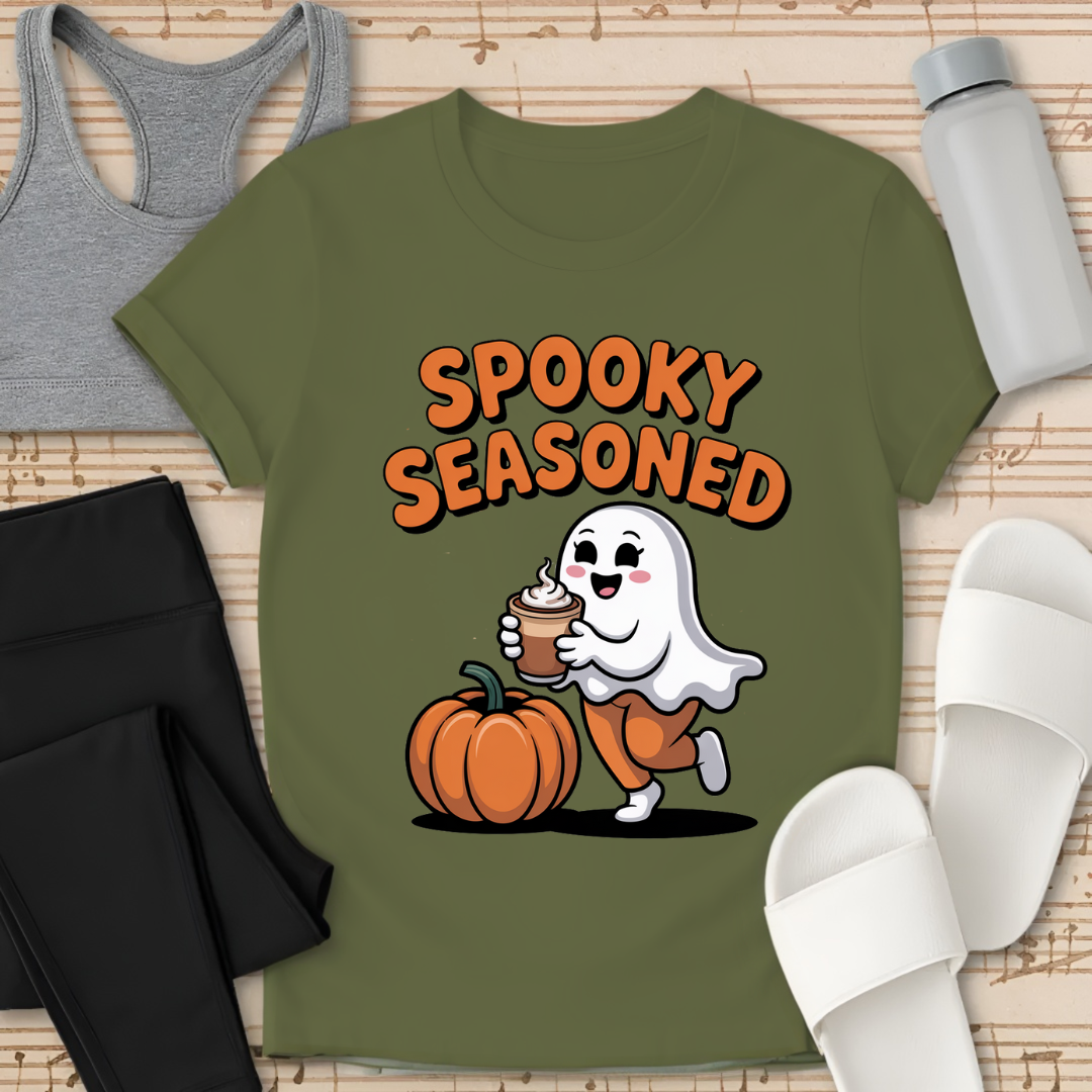 Curvy Ghost Spooky Season T-Shirt