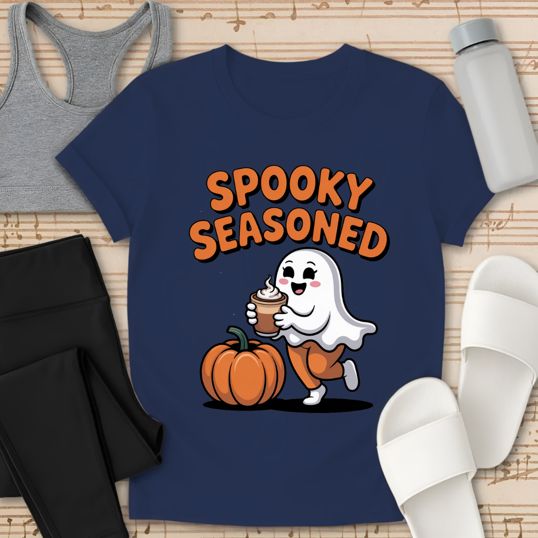 Curvy Ghost Spooky Season T-Shirt