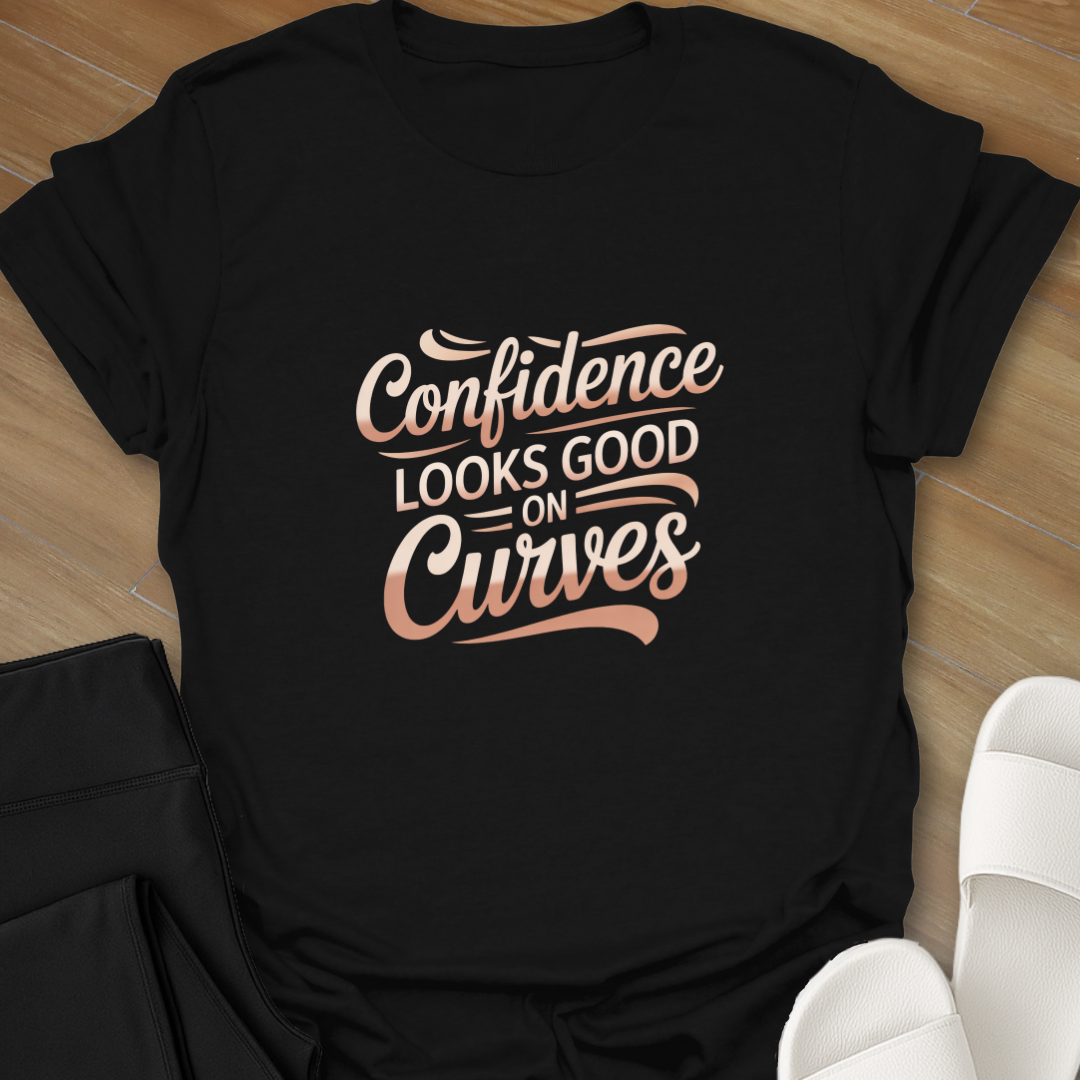 Confidence looks good on Curves  T-Shirt