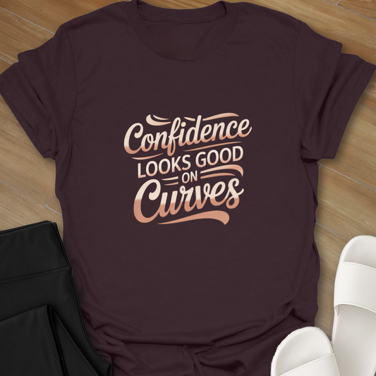 Confidence looks good on Curves  T-Shirt