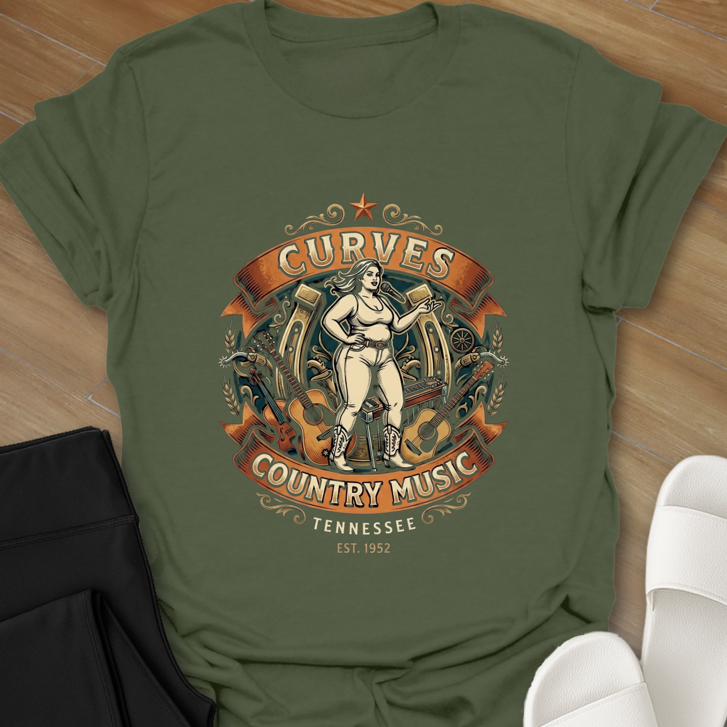 Curves And Tennessee Whiskey T-Shirt