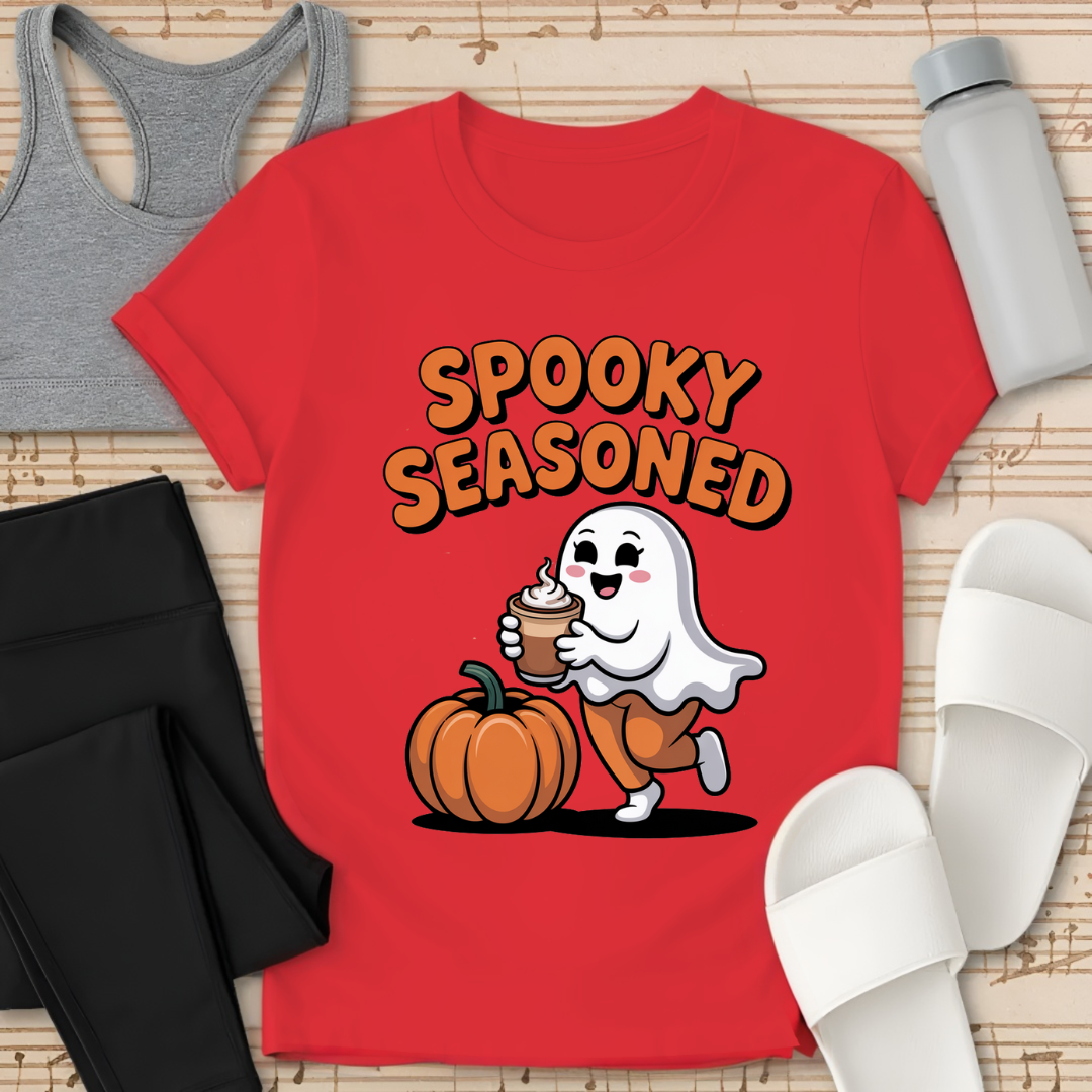 Curvy Ghost Spooky Season T-Shirt