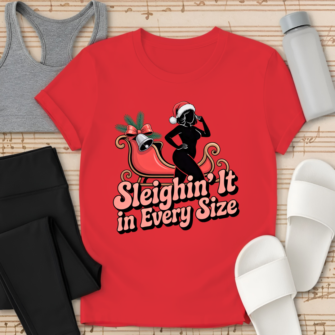 Curvy Girl Sleighin' It T-Shirt
