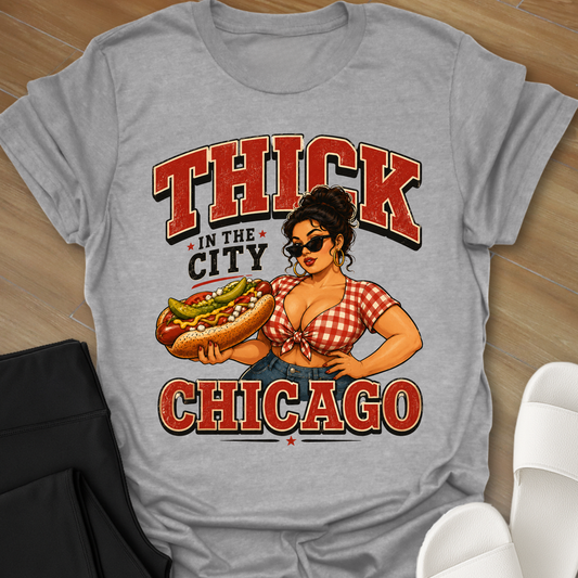 Chicago Curvy Girl Hot Dogs T-Shirt