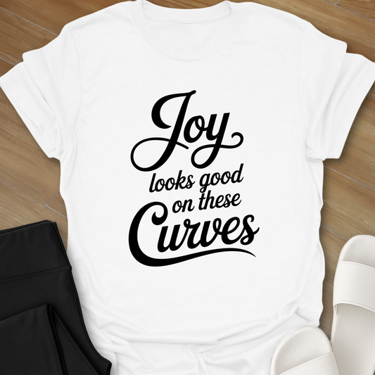 Joy looks good on these Curves T-Shirt