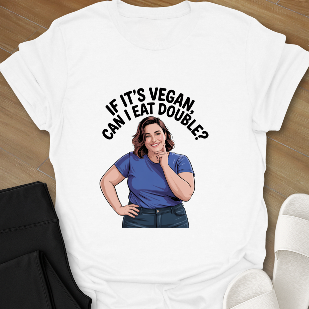 If It's VEGAN, Can I EAT DOUBLE? T-Shirt