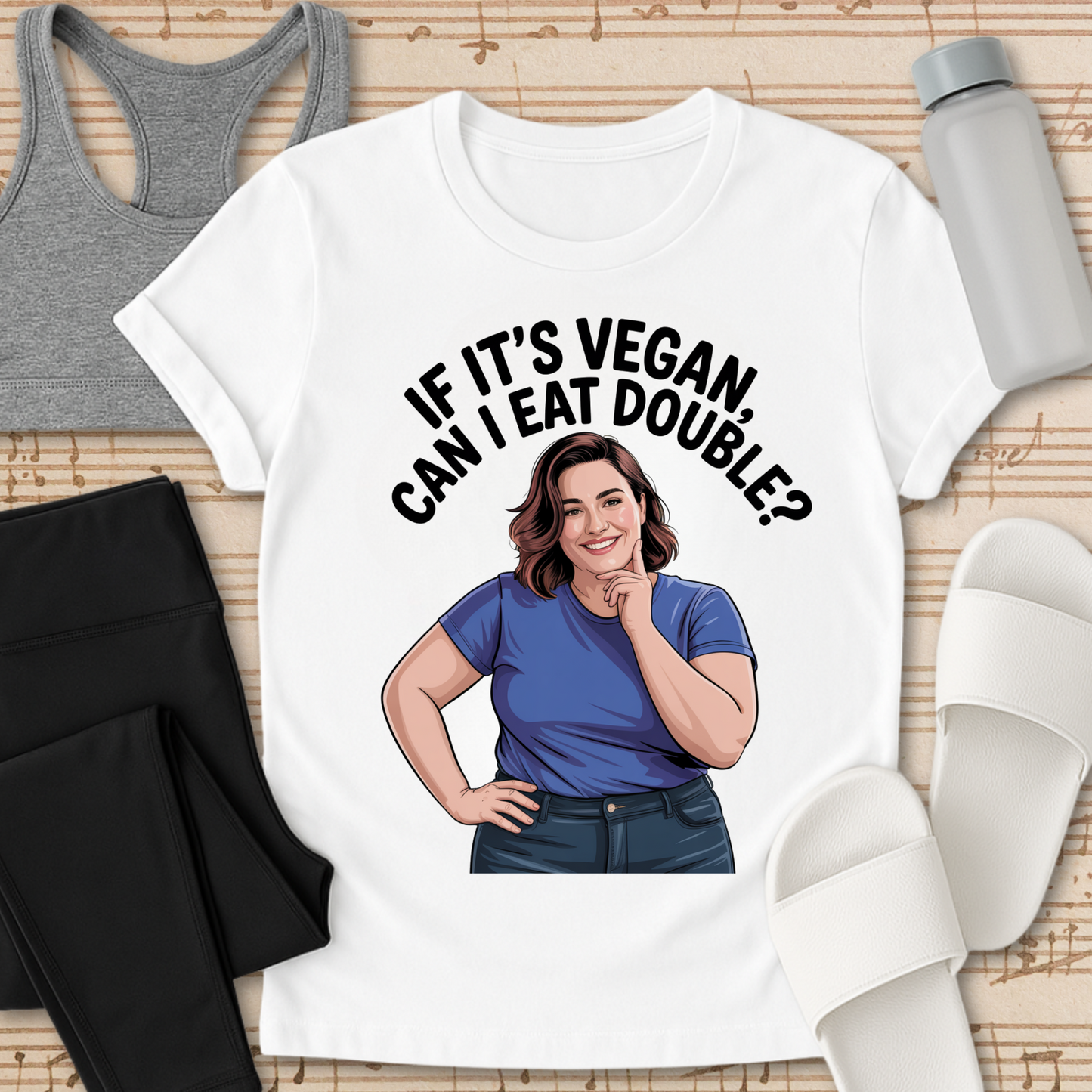If It's VEGAN, Can I EAT DOUBLE? T-Shirt