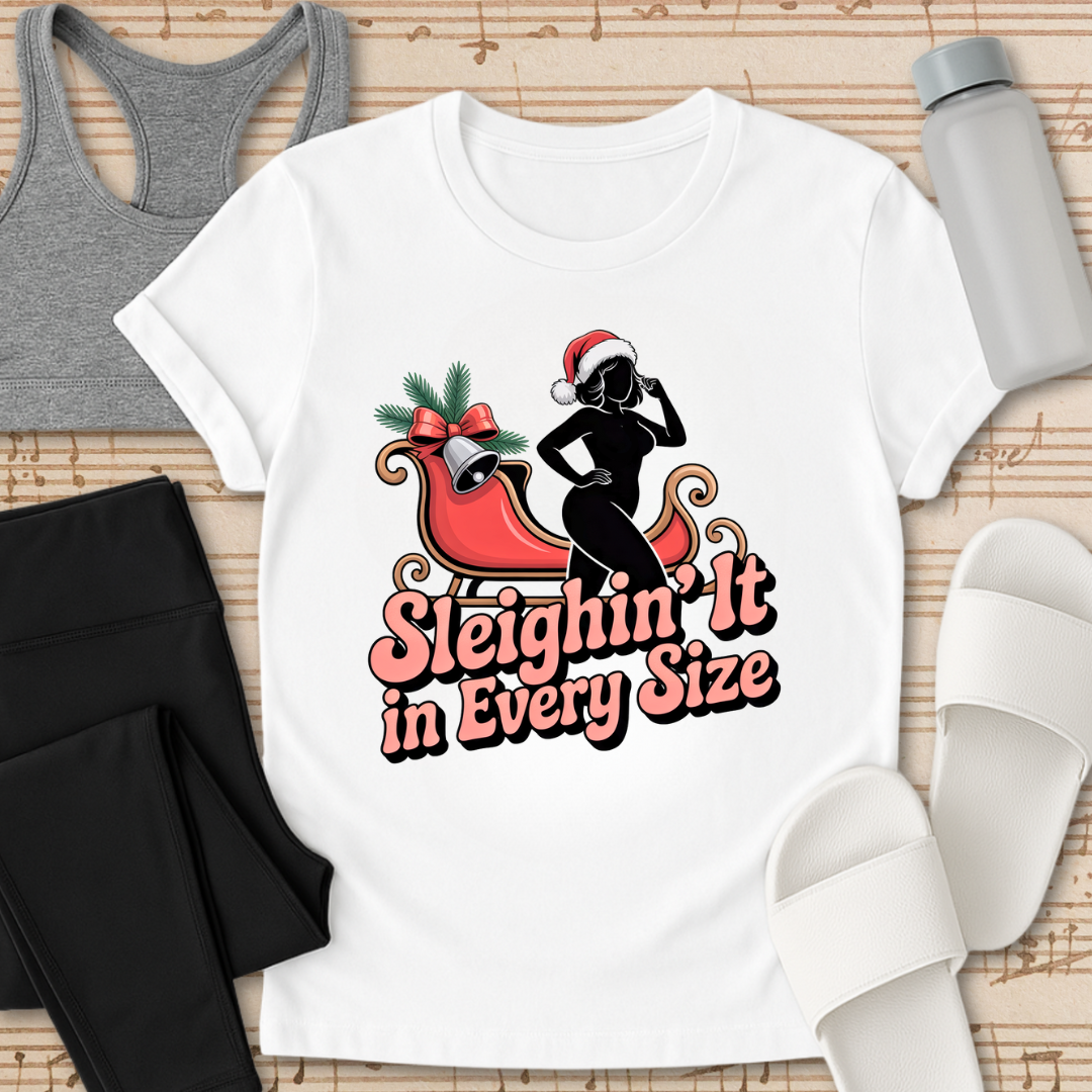 Curvy Girl Sleighin' It T-Shirt